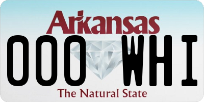AR license plate 000WHI