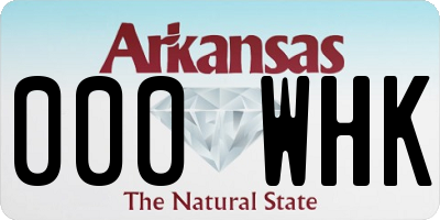 AR license plate 000WHK