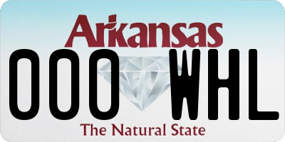 AR license plate 000WHL