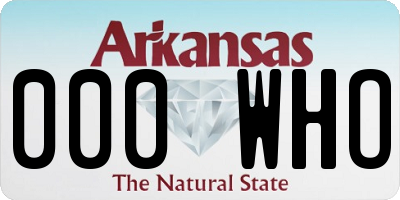 AR license plate 000WHO