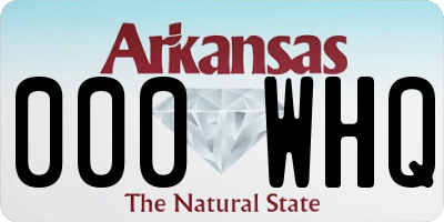 AR license plate 000WHQ