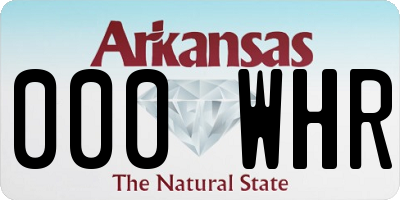 AR license plate 000WHR