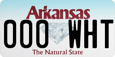 AR license plate 000WHT
