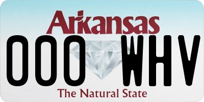 AR license plate 000WHV
