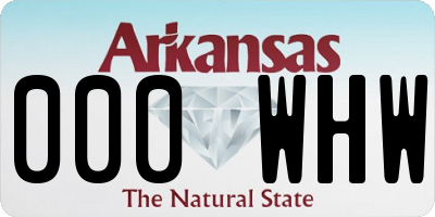 AR license plate 000WHW