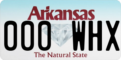 AR license plate 000WHX
