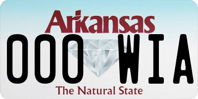 AR license plate 000WIA