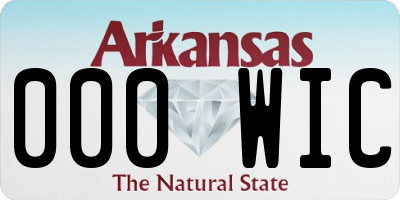 AR license plate 000WIC