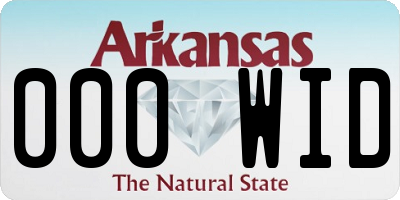 AR license plate 000WID