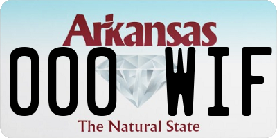 AR license plate 000WIF