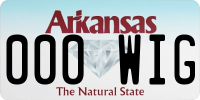 AR license plate 000WIG