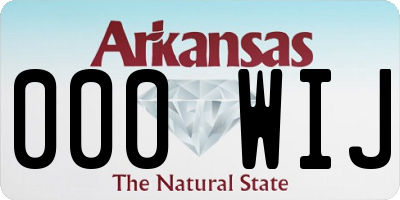 AR license plate 000WIJ