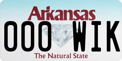 AR license plate 000WIK