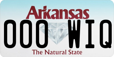 AR license plate 000WIQ