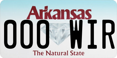 AR license plate 000WIR