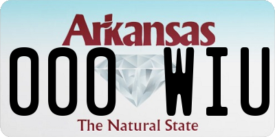 AR license plate 000WIU