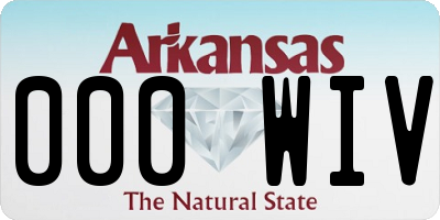 AR license plate 000WIV