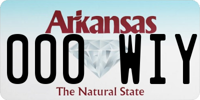 AR license plate 000WIY