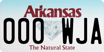 AR license plate 000WJA