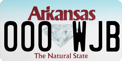 AR license plate 000WJB