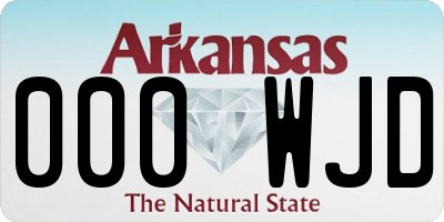 AR license plate 000WJD