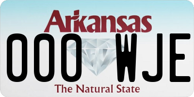 AR license plate 000WJE