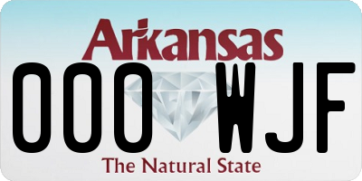 AR license plate 000WJF