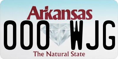 AR license plate 000WJG
