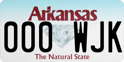 AR license plate 000WJK