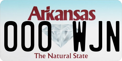 AR license plate 000WJN