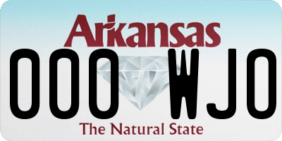 AR license plate 000WJO