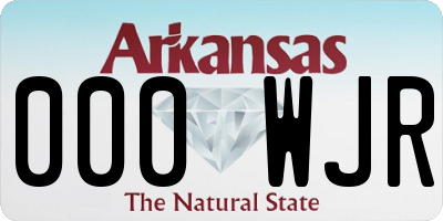 AR license plate 000WJR