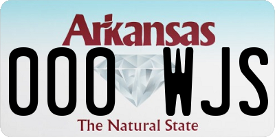 AR license plate 000WJS
