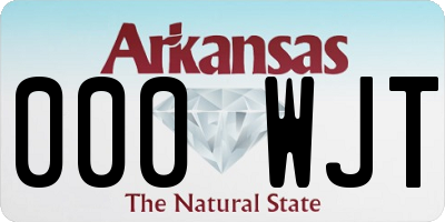 AR license plate 000WJT