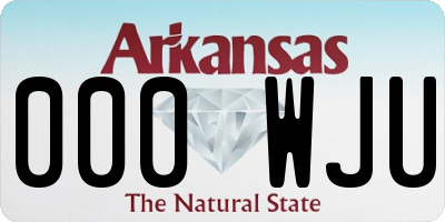 AR license plate 000WJU