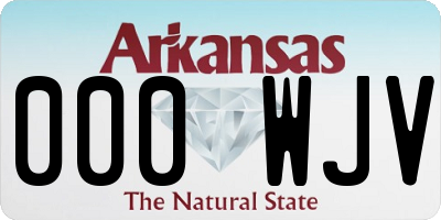 AR license plate 000WJV