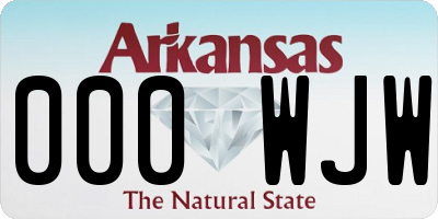 AR license plate 000WJW