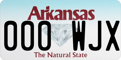 AR license plate 000WJX