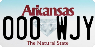 AR license plate 000WJY