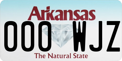 AR license plate 000WJZ