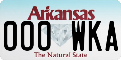 AR license plate 000WKA