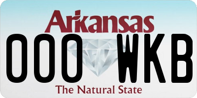 AR license plate 000WKB