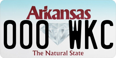 AR license plate 000WKC