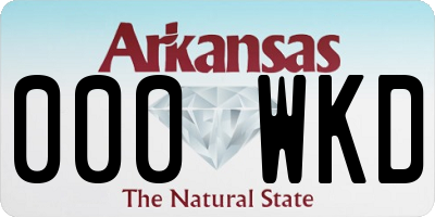 AR license plate 000WKD