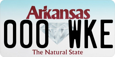 AR license plate 000WKE