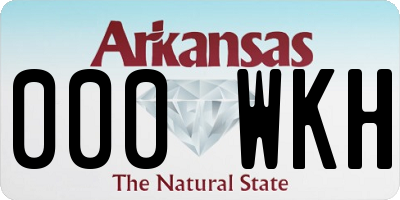 AR license plate 000WKH