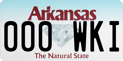 AR license plate 000WKI