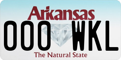 AR license plate 000WKL