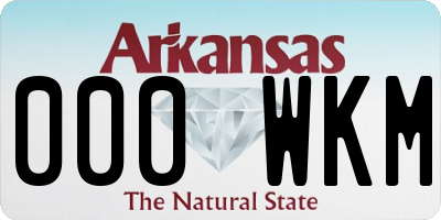 AR license plate 000WKM