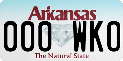 AR license plate 000WKO